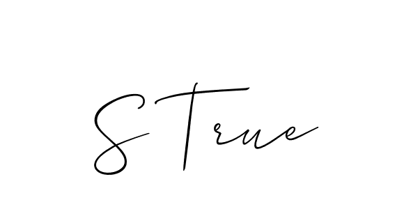 Allison_Script is a professional signature style that is perfect for those who want to add a touch of class to their signature. It is also a great choice for those who want to make their signature more unique. Get S True name to fancy signature for free. S True signature style 2 images and pictures png