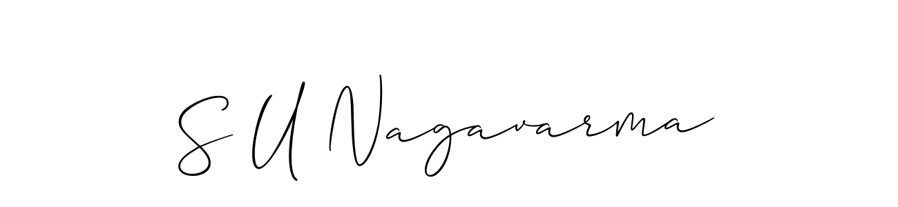 Create a beautiful signature design for name S U Nagavarma. With this signature (Allison_Script) fonts, you can make a handwritten signature for free. S U Nagavarma signature style 2 images and pictures png