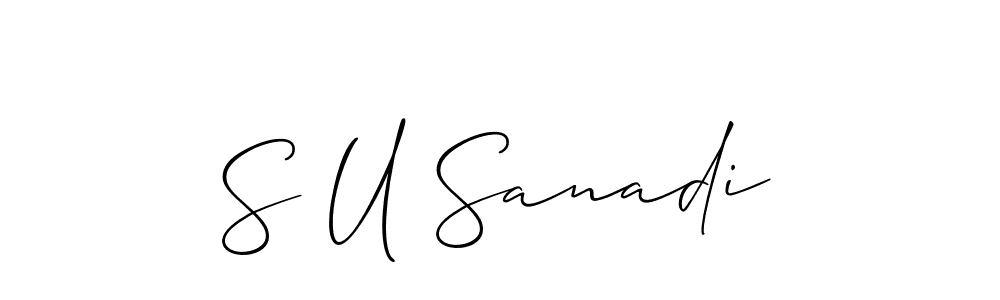 Also we have S U Sanadi name is the best signature style. Create professional handwritten signature collection using Allison_Script autograph style. S U Sanadi signature style 2 images and pictures png