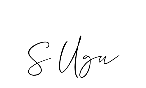 How to make S Ugu signature? Allison_Script is a professional autograph style. Create handwritten signature for S Ugu name. S Ugu signature style 2 images and pictures png