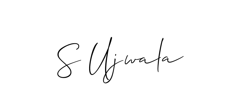 How to Draw S Ujwala signature style? Allison_Script is a latest design signature styles for name S Ujwala. S Ujwala signature style 2 images and pictures png