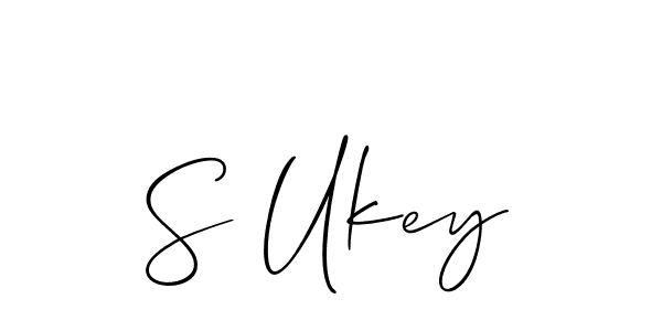 if you are searching for the best signature style for your name S Ukey. so please give up your signature search. here we have designed multiple signature styles  using Allison_Script. S Ukey signature style 2 images and pictures png