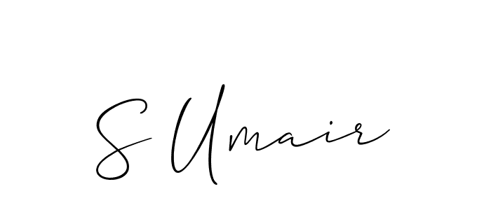 Use a signature maker to create a handwritten signature online. With this signature software, you can design (Allison_Script) your own signature for name S Umair. S Umair signature style 2 images and pictures png