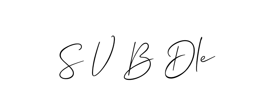 You should practise on your own different ways (Allison_Script) to write your name (S V B Dle) in signature. don't let someone else do it for you. S V B Dle signature style 2 images and pictures png