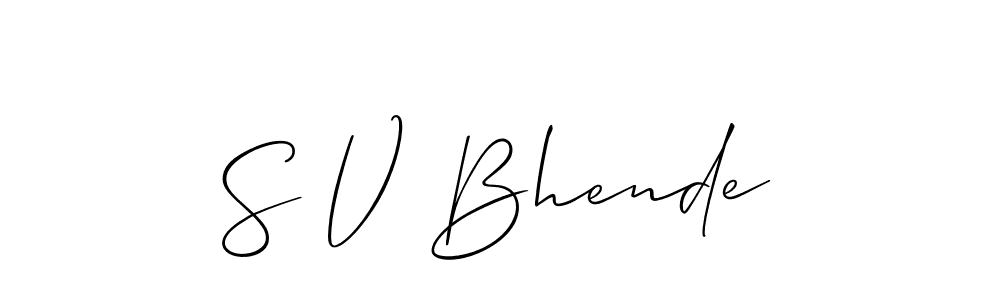 Make a beautiful signature design for name S V Bhende. Use this online signature maker to create a handwritten signature for free. S V Bhende signature style 2 images and pictures png