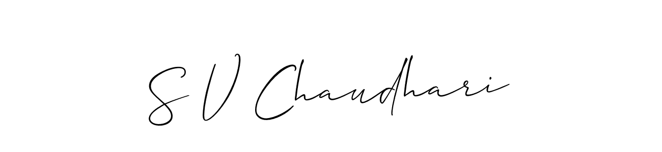 Best and Professional Signature Style for S V Chaudhari. Allison_Script Best Signature Style Collection. S V Chaudhari signature style 2 images and pictures png