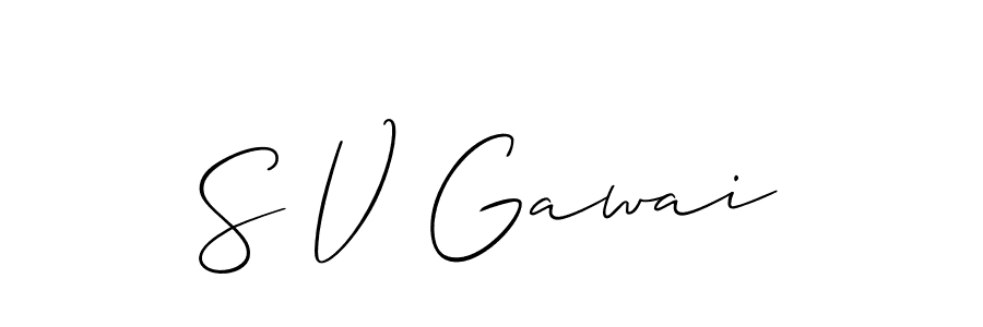 Make a beautiful signature design for name S V Gawai. With this signature (Allison_Script) style, you can create a handwritten signature for free. S V Gawai signature style 2 images and pictures png