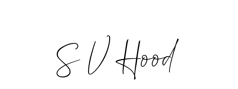 S V Hood stylish signature style. Best Handwritten Sign (Allison_Script) for my name. Handwritten Signature Collection Ideas for my name S V Hood. S V Hood signature style 2 images and pictures png