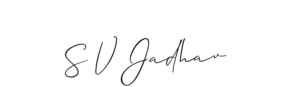 Best and Professional Signature Style for S V Jadhav. Allison_Script Best Signature Style Collection. S V Jadhav signature style 2 images and pictures png