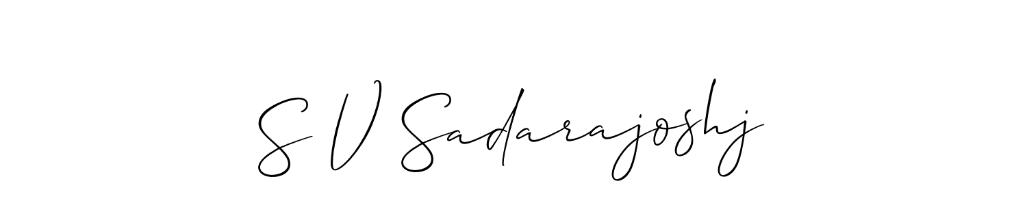 S V Sadarajoshj stylish signature style. Best Handwritten Sign (Allison_Script) for my name. Handwritten Signature Collection Ideas for my name S V Sadarajoshj. S V Sadarajoshj signature style 2 images and pictures png