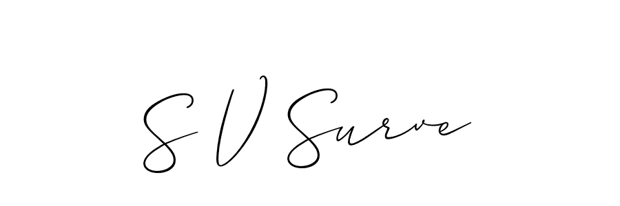 Use a signature maker to create a handwritten signature online. With this signature software, you can design (Allison_Script) your own signature for name S V Surve. S V Surve signature style 2 images and pictures png