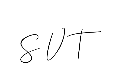 Create a beautiful signature design for name S V T. With this signature (Allison_Script) fonts, you can make a handwritten signature for free. S V T signature style 2 images and pictures png