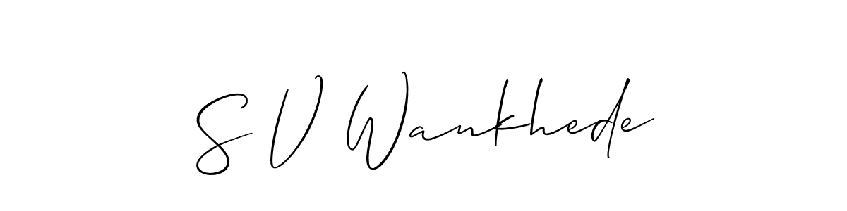 Here are the top 10 professional signature styles for the name S V Wankhede. These are the best autograph styles you can use for your name. S V Wankhede signature style 2 images and pictures png