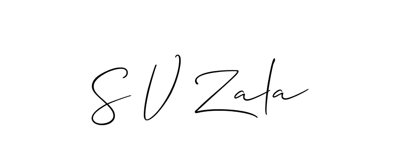 This is the best signature style for the S V Zala name. Also you like these signature font (Allison_Script). Mix name signature. S V Zala signature style 2 images and pictures png