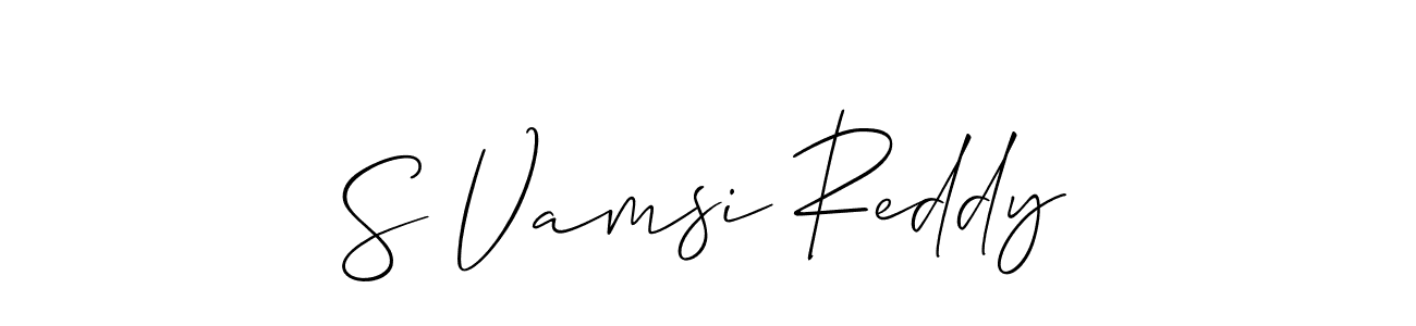 Allison_Script is a professional signature style that is perfect for those who want to add a touch of class to their signature. It is also a great choice for those who want to make their signature more unique. Get S Vamsi Reddy name to fancy signature for free. S Vamsi Reddy signature style 2 images and pictures png