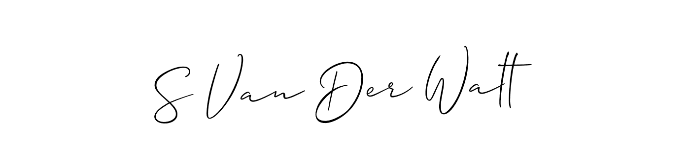 Also we have S Van Der Walt name is the best signature style. Create professional handwritten signature collection using Allison_Script autograph style. S Van Der Walt signature style 2 images and pictures png