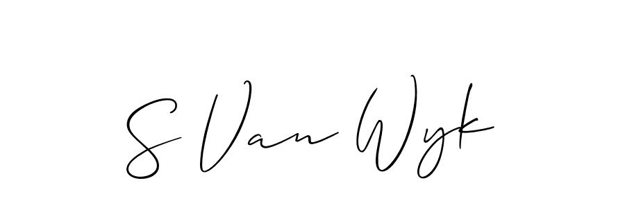 Design your own signature with our free online signature maker. With this signature software, you can create a handwritten (Allison_Script) signature for name S Van Wyk. S Van Wyk signature style 2 images and pictures png