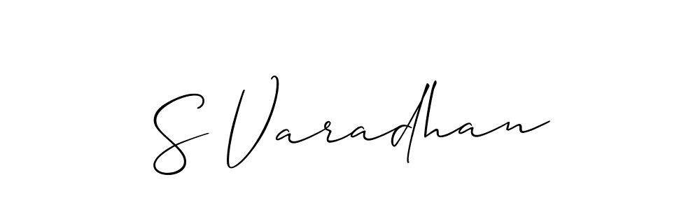 Similarly Allison_Script is the best handwritten signature design. Signature creator online .You can use it as an online autograph creator for name S Varadhan. S Varadhan signature style 2 images and pictures png