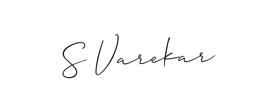 How to Draw S Varekar signature style? Allison_Script is a latest design signature styles for name S Varekar. S Varekar signature style 2 images and pictures png