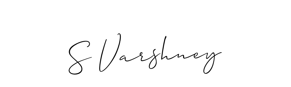 S Varshney stylish signature style. Best Handwritten Sign (Allison_Script) for my name. Handwritten Signature Collection Ideas for my name S Varshney. S Varshney signature style 2 images and pictures png