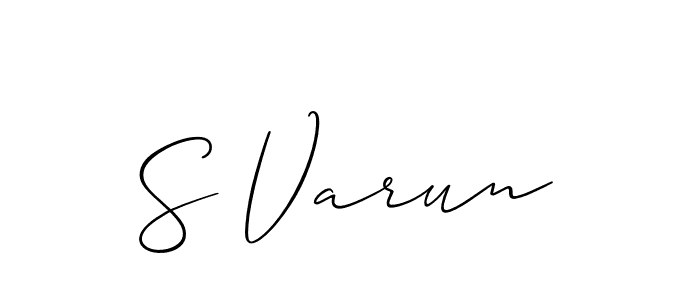 Also You can easily find your signature by using the search form. We will create S Varun name handwritten signature images for you free of cost using Allison_Script sign style. S Varun signature style 2 images and pictures png