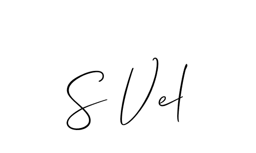 Use a signature maker to create a handwritten signature online. With this signature software, you can design (Allison_Script) your own signature for name S Vel. S Vel signature style 2 images and pictures png