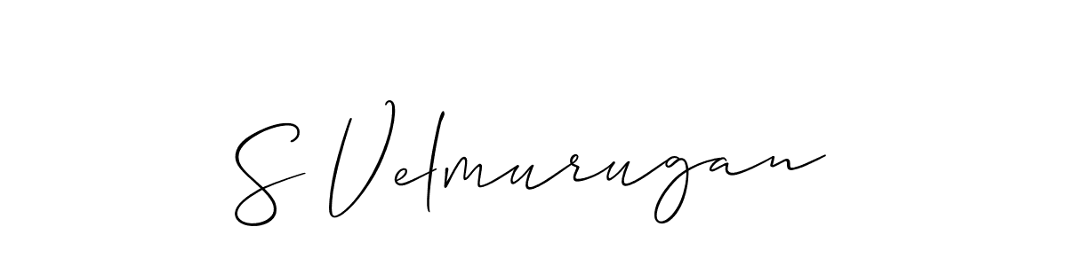 Create a beautiful signature design for name S Velmurugan. With this signature (Allison_Script) fonts, you can make a handwritten signature for free. S Velmurugan signature style 2 images and pictures png