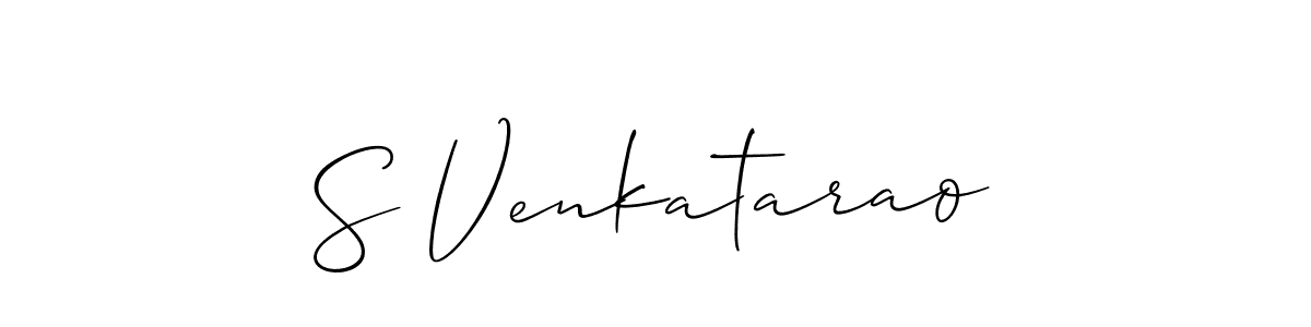 Design your own signature with our free online signature maker. With this signature software, you can create a handwritten (Allison_Script) signature for name S Venkatarao. S Venkatarao signature style 2 images and pictures png