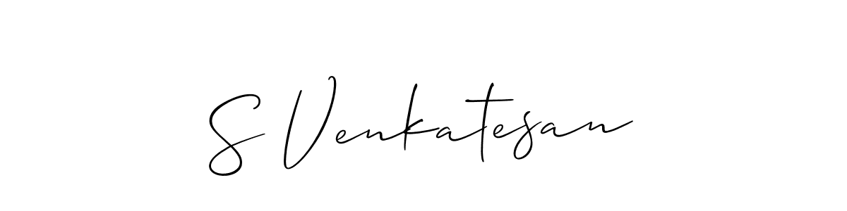 Make a beautiful signature design for name S Venkatesan. With this signature (Allison_Script) style, you can create a handwritten signature for free. S Venkatesan signature style 2 images and pictures png