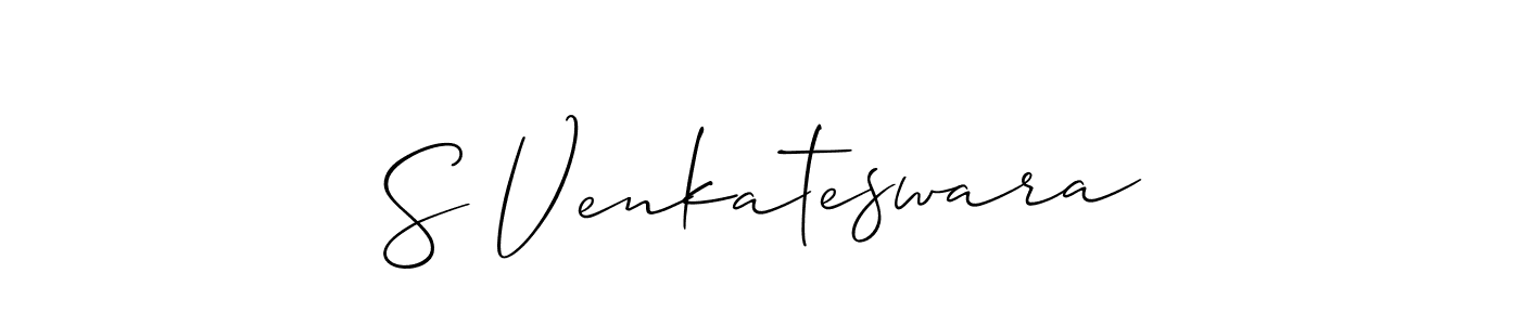 if you are searching for the best signature style for your name S Venkateswara. so please give up your signature search. here we have designed multiple signature styles  using Allison_Script. S Venkateswara signature style 2 images and pictures png