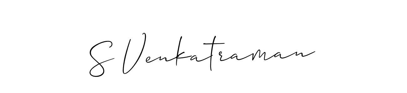 Create a beautiful signature design for name S Venkatraman. With this signature (Allison_Script) fonts, you can make a handwritten signature for free. S Venkatraman signature style 2 images and pictures png