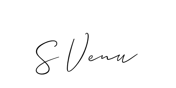 Make a beautiful signature design for name S Venu. Use this online signature maker to create a handwritten signature for free. S Venu signature style 2 images and pictures png