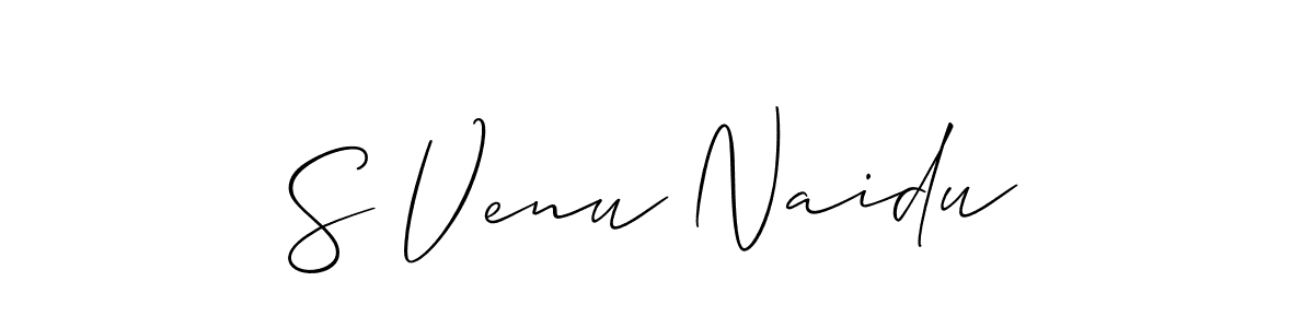 You should practise on your own different ways (Allison_Script) to write your name (S Venu Naidu) in signature. don't let someone else do it for you. S Venu Naidu signature style 2 images and pictures png