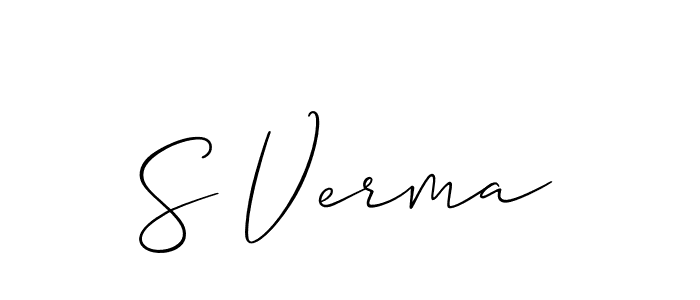 It looks lik you need a new signature style for name S Verma. Design unique handwritten (Allison_Script) signature with our free signature maker in just a few clicks. S Verma signature style 2 images and pictures png