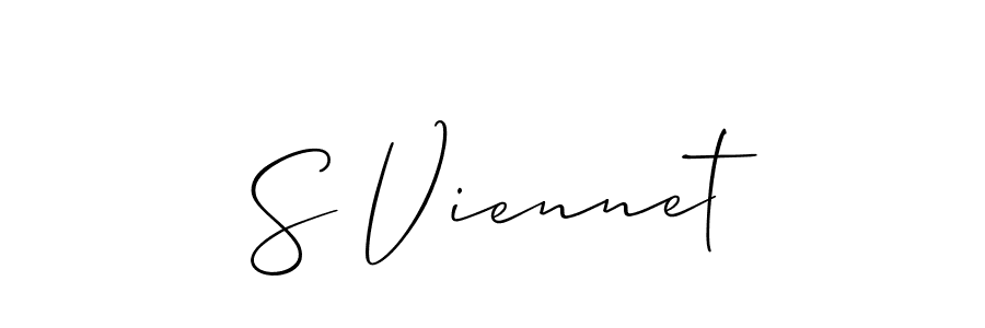 Best and Professional Signature Style for S Viennet. Allison_Script Best Signature Style Collection. S Viennet signature style 2 images and pictures png