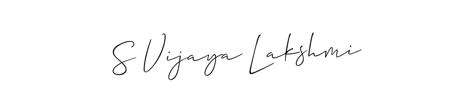 How to Draw S Vijaya Lakshmi signature style? Allison_Script is a latest design signature styles for name S Vijaya Lakshmi. S Vijaya Lakshmi signature style 2 images and pictures png