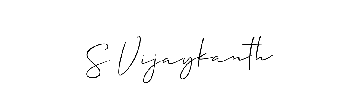 S Vijaykanth stylish signature style. Best Handwritten Sign (Allison_Script) for my name. Handwritten Signature Collection Ideas for my name S Vijaykanth. S Vijaykanth signature style 2 images and pictures png