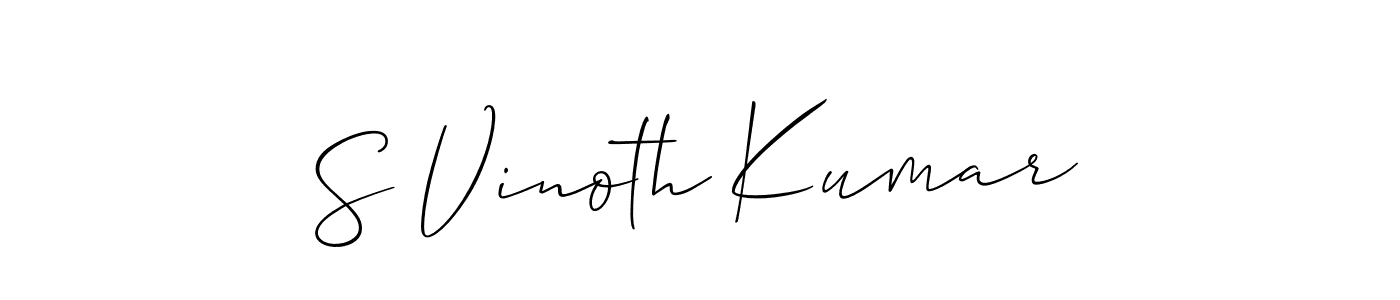 You can use this online signature creator to create a handwritten signature for the name S Vinoth Kumar. This is the best online autograph maker. S Vinoth Kumar signature style 2 images and pictures png