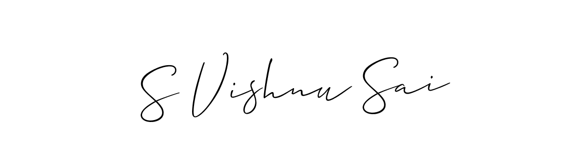 How to make S Vishnu Sai signature? Allison_Script is a professional autograph style. Create handwritten signature for S Vishnu Sai name. S Vishnu Sai signature style 2 images and pictures png