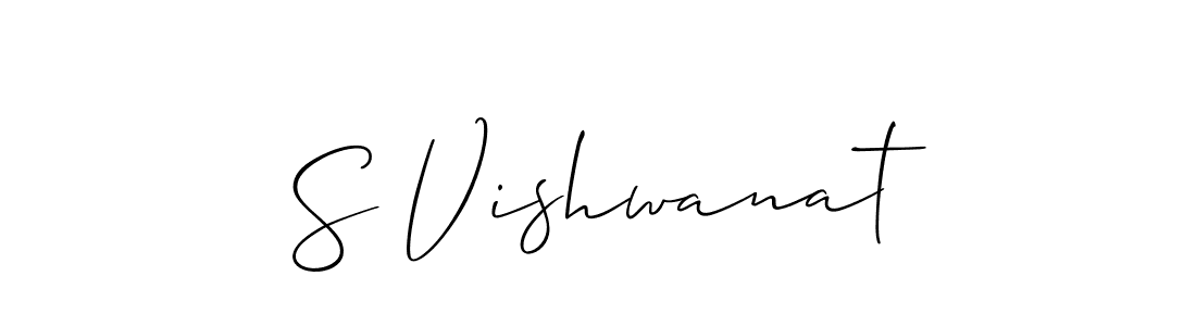 Create a beautiful signature design for name S Vishwanat. With this signature (Allison_Script) fonts, you can make a handwritten signature for free. S Vishwanat signature style 2 images and pictures png