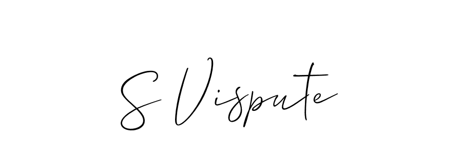 Use a signature maker to create a handwritten signature online. With this signature software, you can design (Allison_Script) your own signature for name S Vispute. S Vispute signature style 2 images and pictures png