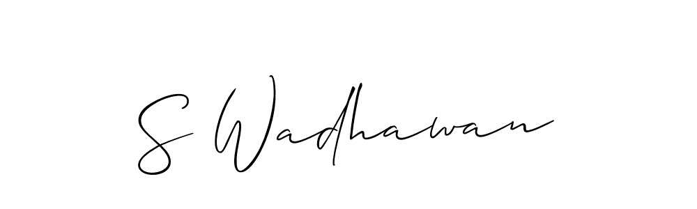 Best and Professional Signature Style for S Wadhawan. Allison_Script Best Signature Style Collection. S Wadhawan signature style 2 images and pictures png