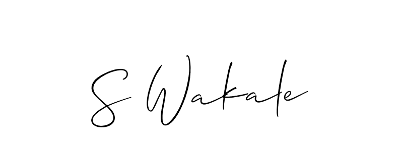 How to make S Wakale signature? Allison_Script is a professional autograph style. Create handwritten signature for S Wakale name. S Wakale signature style 2 images and pictures png