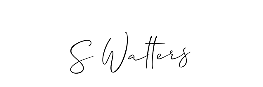 Make a beautiful signature design for name S Walters. With this signature (Allison_Script) style, you can create a handwritten signature for free. S Walters signature style 2 images and pictures png