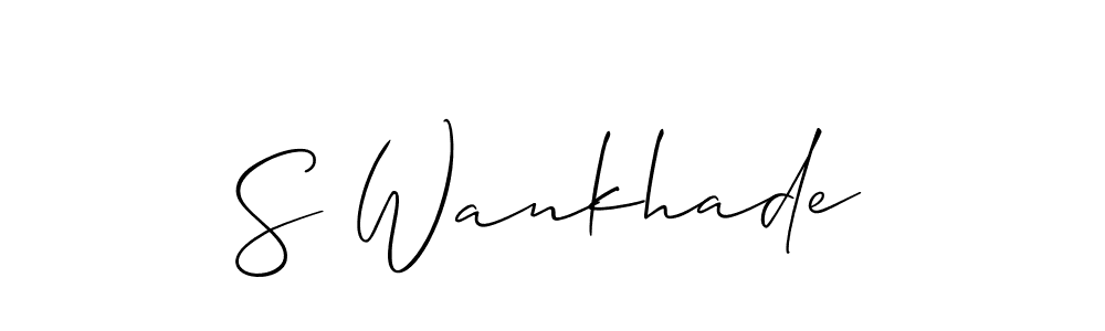 Also You can easily find your signature by using the search form. We will create S Wankhade name handwritten signature images for you free of cost using Allison_Script sign style. S Wankhade signature style 2 images and pictures png