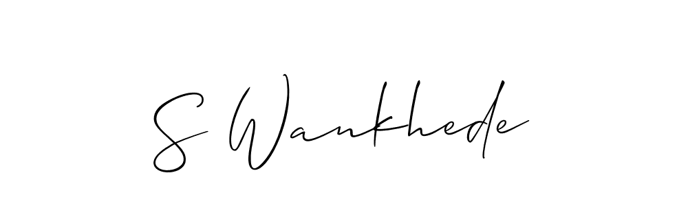 Design your own signature with our free online signature maker. With this signature software, you can create a handwritten (Allison_Script) signature for name S Wankhede. S Wankhede signature style 2 images and pictures png