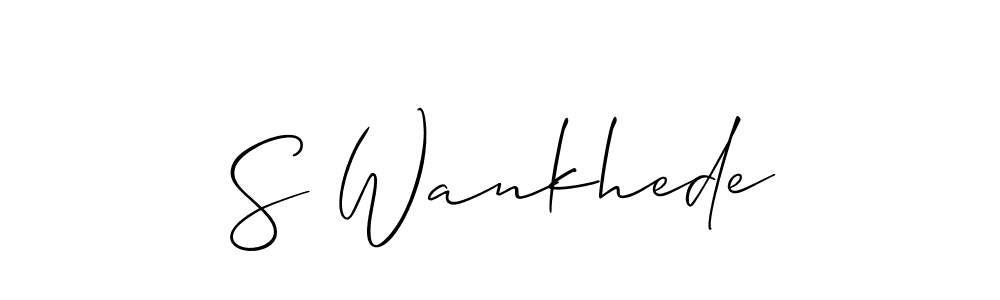 Design your own signature with our free online signature maker. With this signature software, you can create a handwritten (Allison_Script) signature for name S Wankhede. S Wankhede signature style 2 images and pictures png