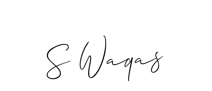 This is the best signature style for the S Waqas name. Also you like these signature font (Allison_Script). Mix name signature. S Waqas signature style 2 images and pictures png