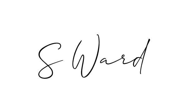 The best way (Allison_Script) to make a short signature is to pick only two or three words in your name. The name S Ward include a total of six letters. For converting this name. S Ward signature style 2 images and pictures png