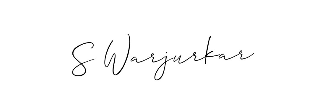 Also we have S Warjurkar name is the best signature style. Create professional handwritten signature collection using Allison_Script autograph style. S Warjurkar signature style 2 images and pictures png